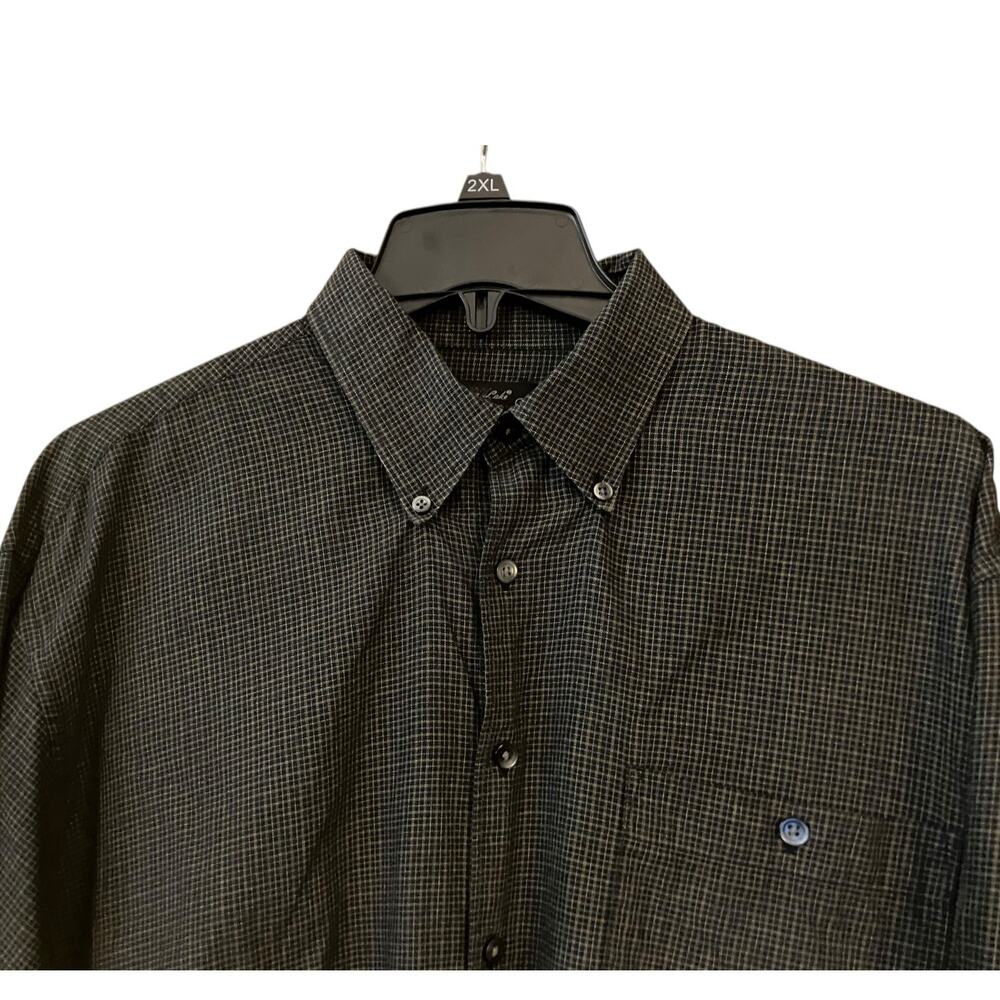 Windsor Lake Men's Cotton Woven Plaid Button-Up Long Sleeve Casual Shirt SZ L - Picture 4 of 8